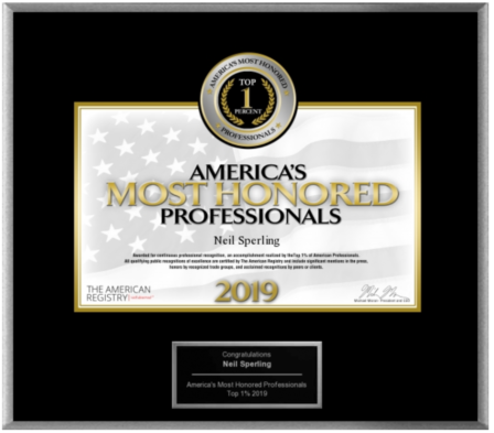 America's Most Honored Professional 2019