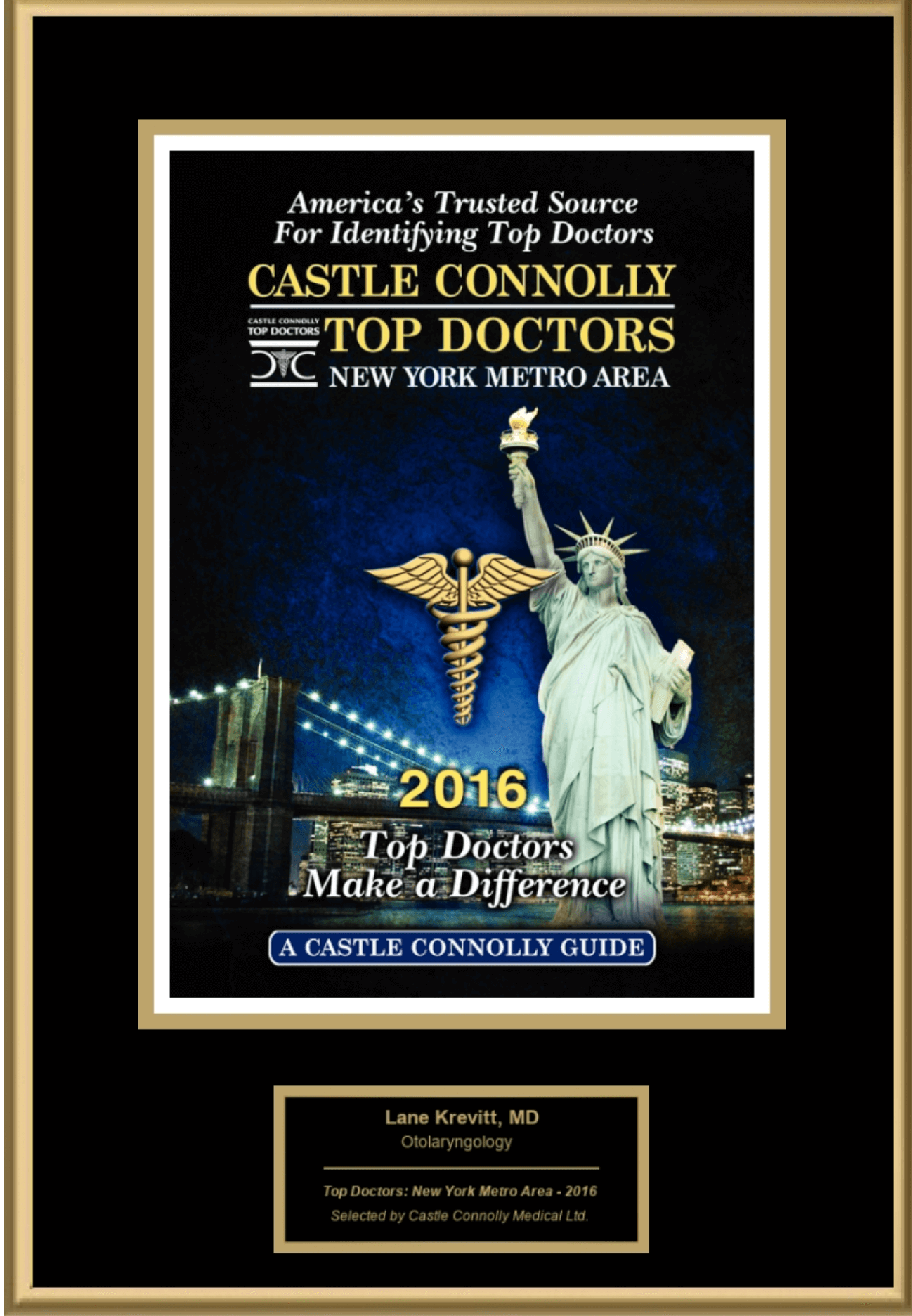 Dr. Krevitt Named as a Castle Connolly Top Doctor 2016